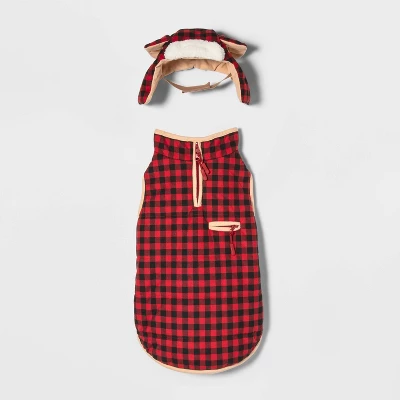 Snow Shoe Lodge Buffalo Plaid Cat And Dog Puffer Vest - Wondershop™ - Image 3