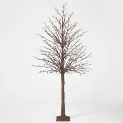 6ft Faux Bark Twig Tree Christmas LED Novelty Sculpture Twinkle Lights Warm White - Wondershop™