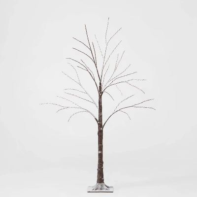 4' Brown Flocked Tree Dew Drop Christmas LED Novelty Sculpture Warm White - Wondershop™ - Image 2
