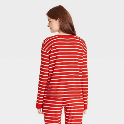 Women's Striped Matching Family Thermal Pajama Top - Wondershop™ Red