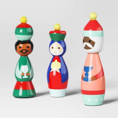 9pc Wood Christmas Nativity Scene Figurine Set - Wondershop™ - Image 3