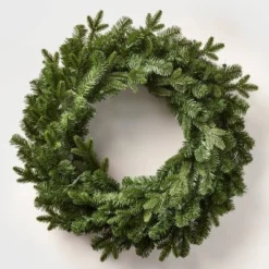 28in Prelit Artificial Christmas Wreath Natural Clear Lights - Wondershop™