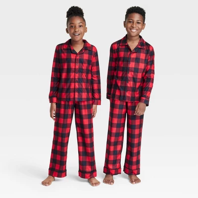 Kids' Buffalo Check Matching Family Pajama Set - Wondershop™ Red - Image 5