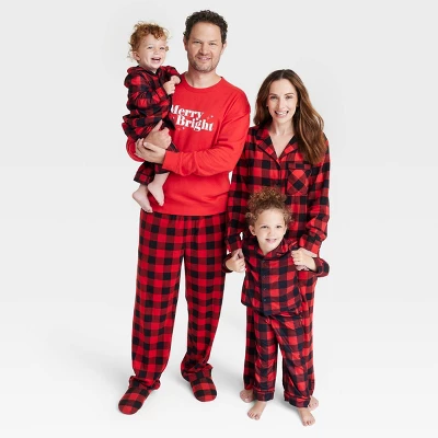 Kids' Buffalo Check Matching Family Pajama Set - Wondershop™ Red - Image 4