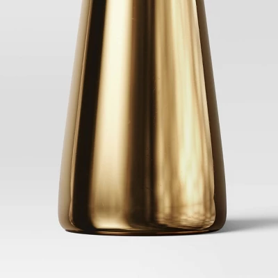 14.25" Plated Ceramic Cone Christmas Tree Sculpture - Wondershop™ Gold - Image 3