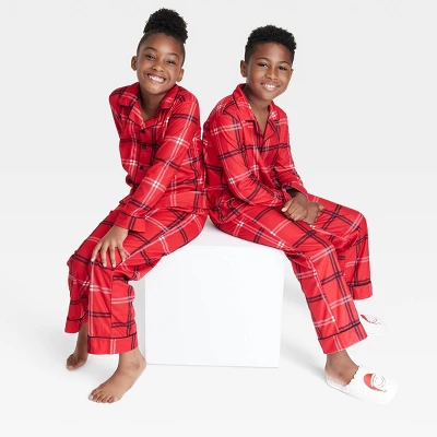 Kids' Plaid Matching Family Pajama Set - Wondershop™ Red - Image 5