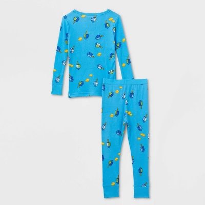 Toddler Hanukkah Matching Family Pajama Set - Wondershop™ Blue - Image 2