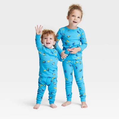 Toddler Hanukkah Matching Family Pajama Set - Wondershop™ Blue - Image 4