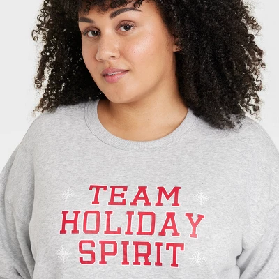 Women's Team Holiday Spirit Matching Family Sweatshirt - Wondershop™ Gray - Image 2