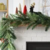 6' Long Needle Mixed Greenery With Red Berries Artificial Christmas Garland Green - Wondershop™