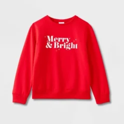 Kids' Merry & Bright Matching Family Sweatshirt - Wondershop™ Red