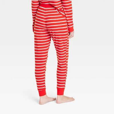 Women's Striped Matching Family Thermal Pajama Pants - Wondershop™ Red