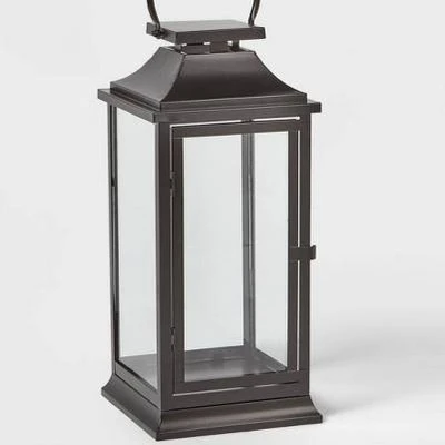 17" Decorative Metal Christmas Lantern Black - Wondershop™ - Image 2