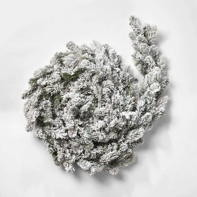 18ft Pre-lit Flocked Cashmere Artificial Christmas Garland Clear Lights - Wondershop™